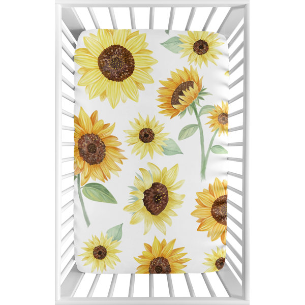 Sweet Jojo Designs Sunflower Mini Fitted Crib Sheet & Reviews Wayfair